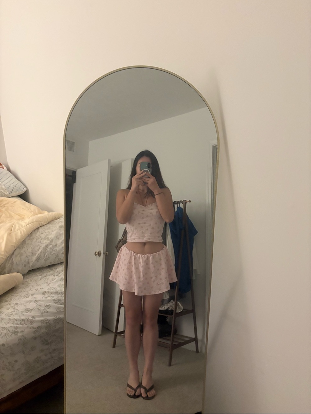 Women’s Pink Floral Mini Skirt - Casual Summer Style